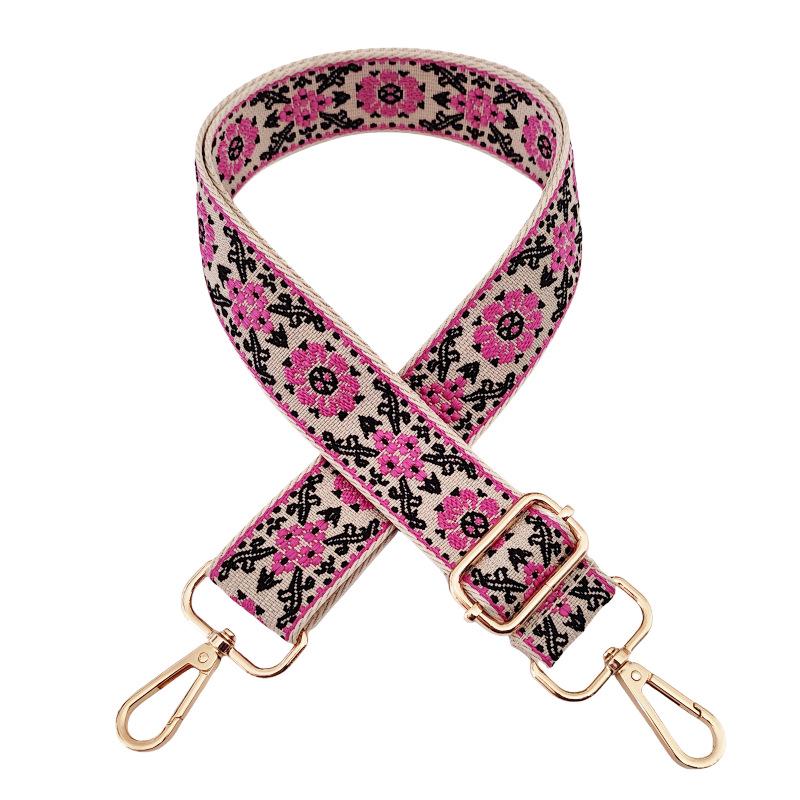 3.8cm Wide Adjustable Color Jacquard Crossbody Shoulder Strap - Bag Replacement Accessory