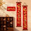 Flocking New Year Couplets Pendant Fu Character Hanging Ornament  Spring Festival Supplies