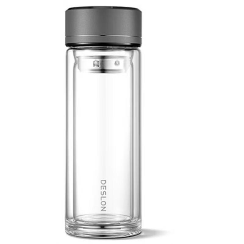 DESLON DQXB-300 Double-Layer Glass Tea Infuser Bottle 300mL