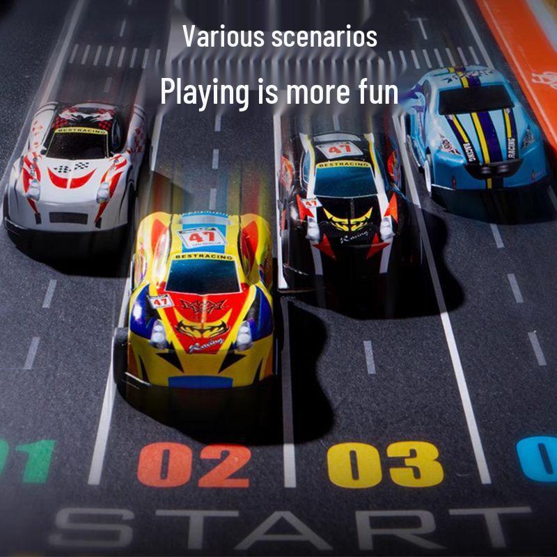 Cross-Border Toy Cars: Alloy Pull-Back Racing Cars Set with Gift Box – Perfect Birthday Gift for Boys.