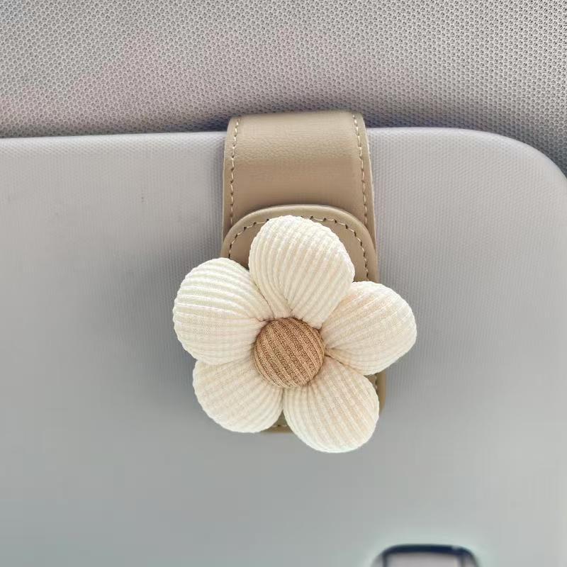 Cartoon Rabbit Car Glasses Clip Creative Car Mount Glasses Holder Car Sun Visor Sunglasses Card Clip for Women Universal