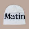 Autumn and winter street letter jacquard knitted hats for men and women to keep warm and wear niche cold hats, pullover hats