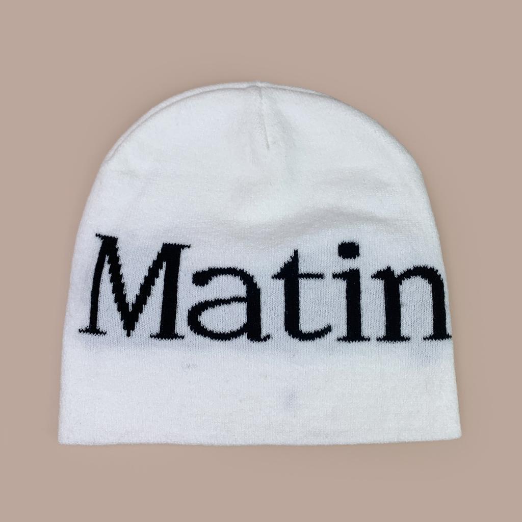 Autumn and winter street letter jacquard knitted hats for men and women to keep warm and wear niche cold hats, pullover hats
