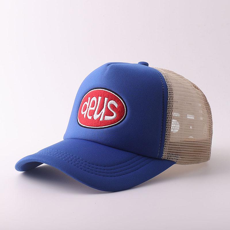 New printed baseball cap European and American outdoor breathable truck driver mesh cap