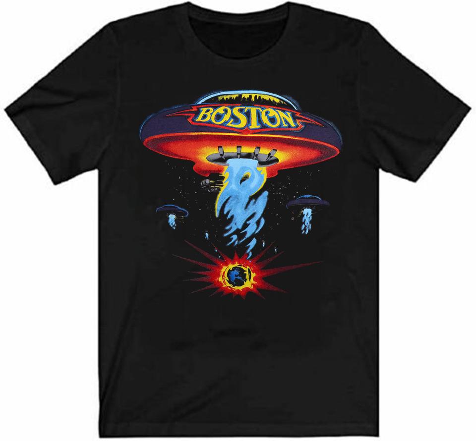 Vintage 1987 Boston Rock Band US Concert Black Unisex S-5XL T-Shirt Unisex T-Shirt M