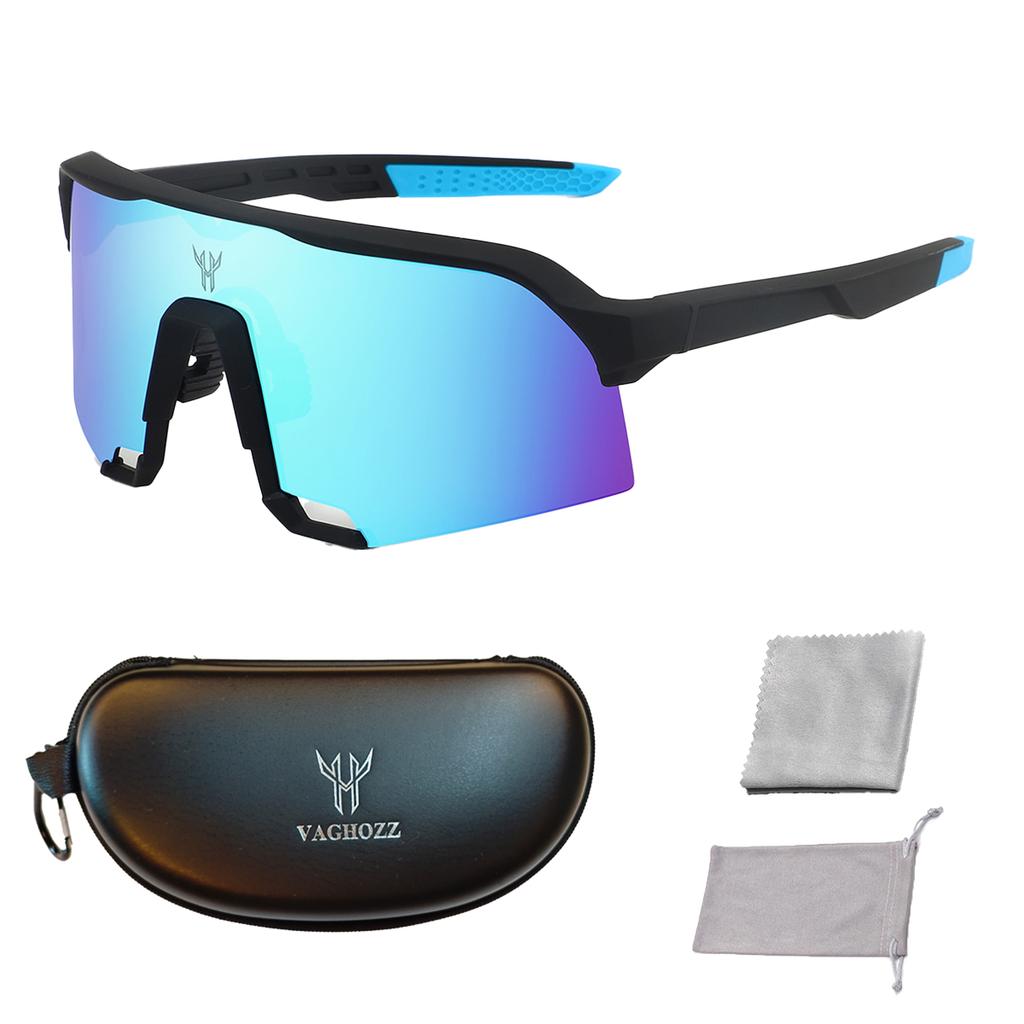 VAGHOZZ Unisex UV400 Sports Sunglasses MTB Cycling Eyewear Outdoor Bicycle Goggles with Box for Men And Women