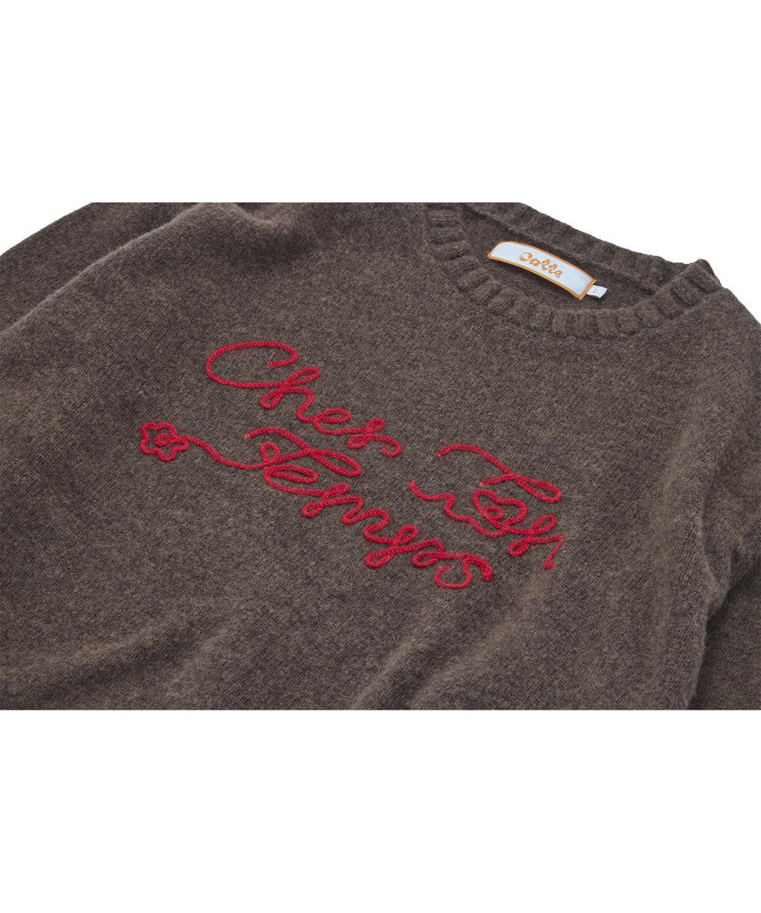 Kkotte Ctt Lettering Knit (Brown)