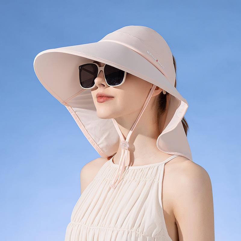 Summer Large Eaved UV Resistant Sunshade Hat, Sun Resistant Hat for Women's Outdoor Cycling, Empty Top Sun Hat