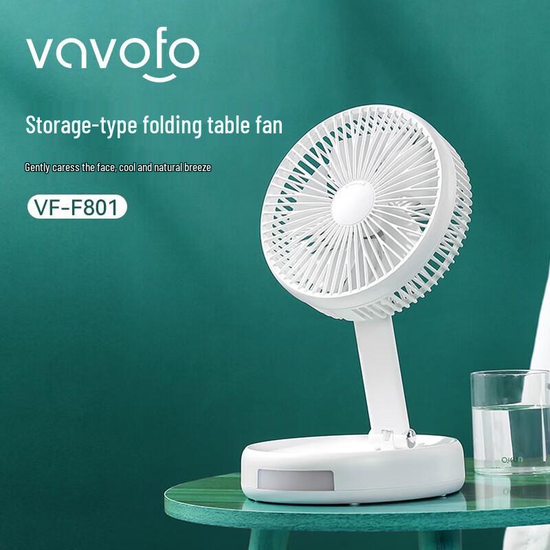 Kangming USB Mini Foldable Desktop Cooling Fan with Night Light