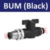 BUC BUL BUM BTC 4mm 6mm 8 10 12mm Pneumatic Push In Quick Joint Connector Hand Valve To Turn Switch Manual Ball Current-limiting