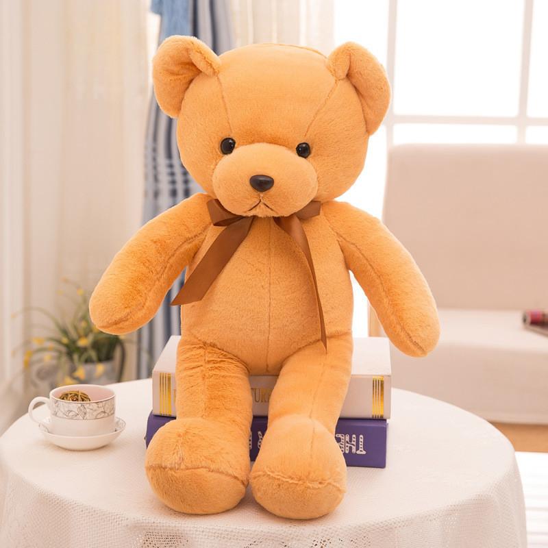 35cm Bear Teddy With Colored Bow Tie Plush Toy Stuffed Animal Doll Gifts Kids