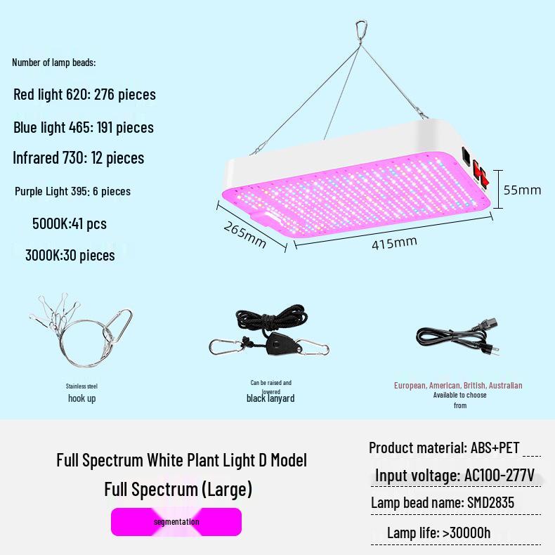 Adjustable E27 LED Plant Growth Light for Indoor Greenhouses and Seedlings