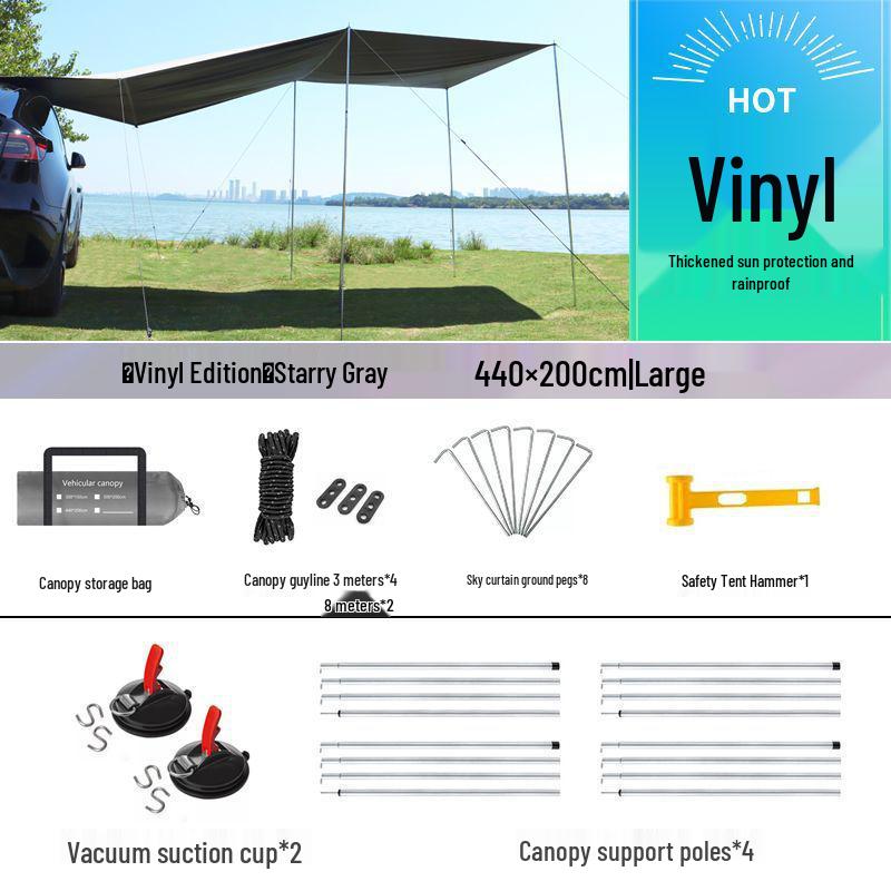 Auto-montierbares Outdoor-Camping-Vorzelt und Sonnenschutz-Zelt