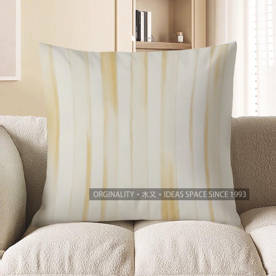 

Home Decor Abstract Golden Brushes Pattern Pillow Cover Pattern Cushion Cover Suitable for Sofa Bedroom Car Pillow Cover 40x40cm