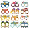 Theme Graduation Season Cartoon Pattern Paper Glasses Photography Props Decor
