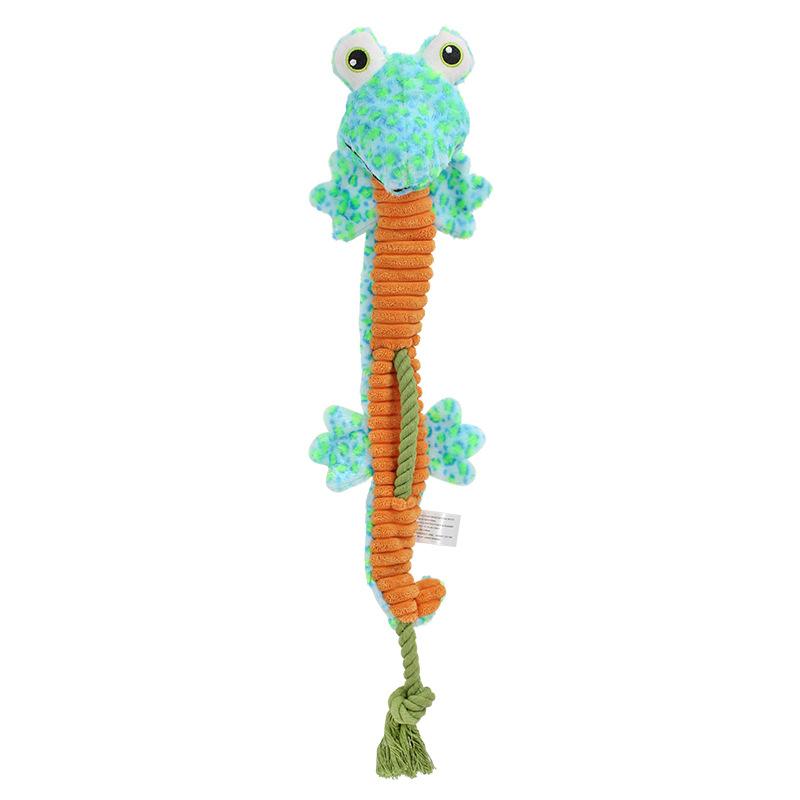 Pet Plush Squeak Cotton Rope Frog Dog Toys for Large Dogs Interactive Pet Products Puupy Dog Accessories