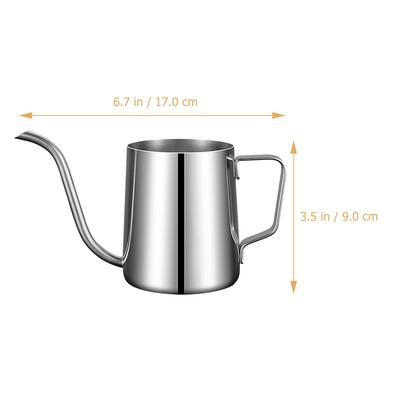 Hand Drip Coffee Kettle 250Ml Stainless Steel Narrow Spout Lightweight Compact Handheld Coffee Pot Smooth Water Flow Brewing Tea