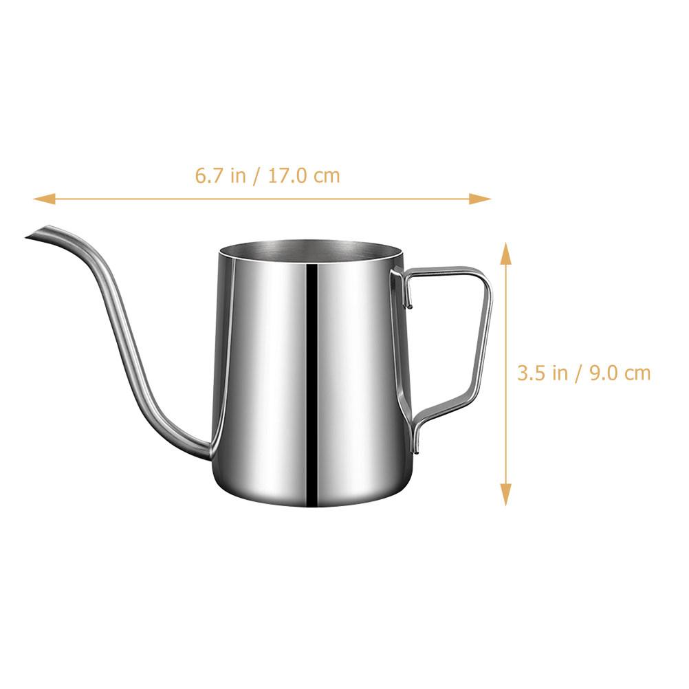 

Hand Drip Coffee Kettle 250Ml Stainless Steel Narrow Spout Lightweight Compact Handheld Coffee Pot Smooth Water Flow Brewing Tea серебряный
