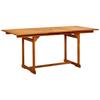 VidaXL Garden Dining Table (120-170)x80x75 Cm Solid Acacia Wood