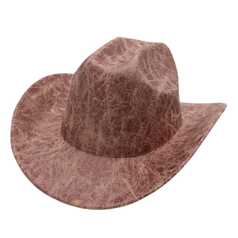 Warped Edge European And American Top Hat Western Cowboy Hat Texture Jazz Hat Felt Hat Handsome Top Hat Men And Women