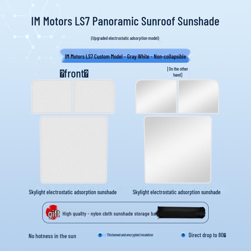 IM LS7 2023 Model Sunroof Sunshade - Heat Insulation, Privacy, Camping Baffle, Opaque