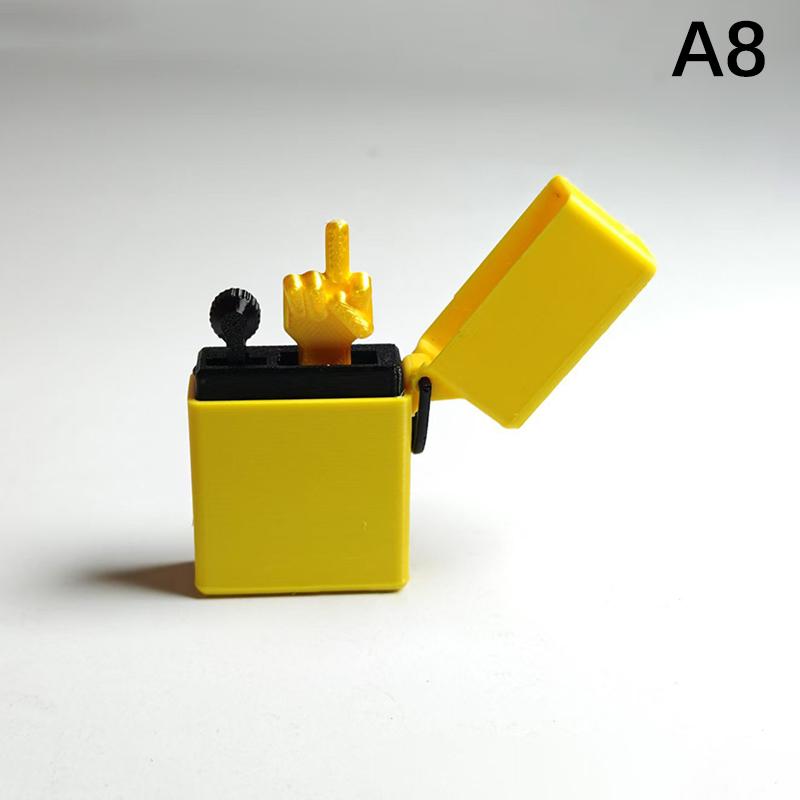 Funny Middle Finger Lighter Model, 3D Printed Middle Finger Prank Gift Quit-Smoking Buddy Perfect Gag Gift (Not A Real Lighter)