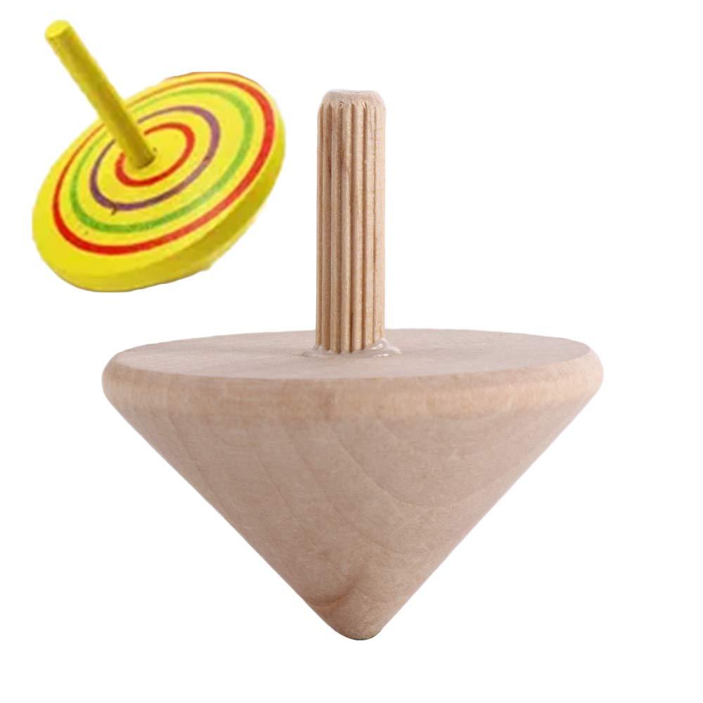 Peg-Top Kindergarten For Children Desktop Art Craft Wooden Spinning Tops Gyro Toys DIY Gyroscope Toys Wooden Rotate Gyro