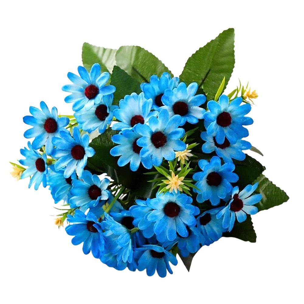Fashion 20 Heads Artificial Flowers DIY Flower Silk Sunflowers Bouquets Multicolor Floral Arrangement Fake Flowers Party Decor