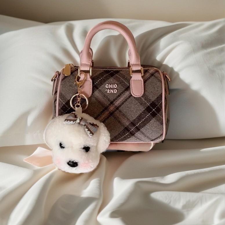 British Afternoon Tea Pillow Bag Women's Autumn and Winter Plaid Hand Bag Shoulder Messenger Bag