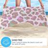 Pastel Leopard Oversized Microfiber Beach Towel Sand Proof Quick Dry, Absorbent for Swimming Pool Travel Camping