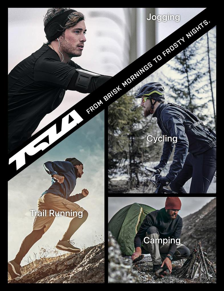 Tesla Long Sleeve Shirt and Half Sports Shirt for Outdoor and Men's Zip-Up (Versatile, Quick-Drying, Lightweight, Warm) - 1/4 Zip, Zip-Up, Mid-Layer,