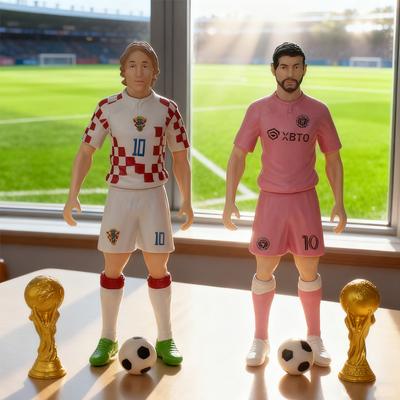 8pcs/set Football Star  C.Ronaldo Messi Mbappe Model Dolls Cartoon Cute Action Figure Car Accessories Football Fans Gifts