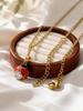 Cute Ladybug Pendant for Women Girls Red Beetle Zircon Necklaces Delicate Cubic Zirconia Sweet Animal Accessories Gifts