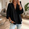 Women's Bohemian Lace Trim Cotton Linen Long Sleeve Blouse with Sleeves for Vacation Beach