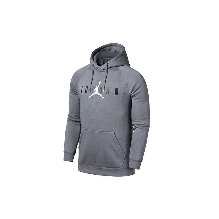 Jordan Sport DNA HBR Patch Pattern Knit Pullover Hoodie Carbon Heather Men s CT6293-084 M