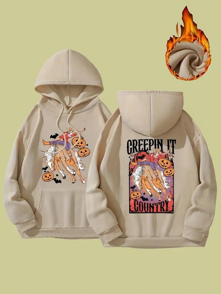 2025 Creepin It Hoodie: New Style Long-sleeved, Loose Fit Casual Sweatshirt for Autumn/Winter