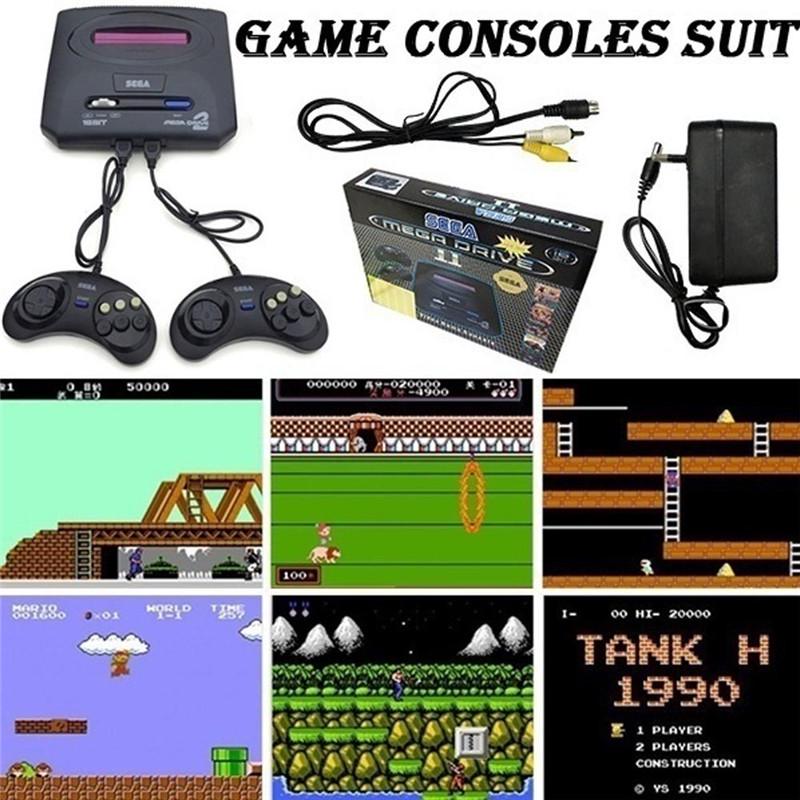 Klassisk Sega Videospillkonsoll 16 Bit Retro Klassisk Innebygd Dobbel Kontroll