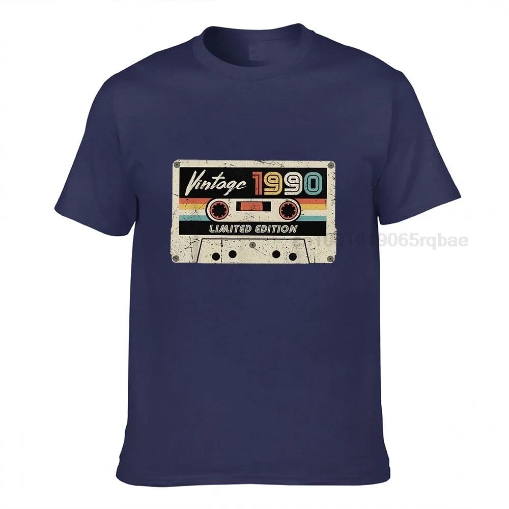Classic Vintage Made In 1990 T Shirt Unisex 30th Birthday Gift Retro Cassette Tshirt Cotton Tee Shirt Anniversary Tops For Husband