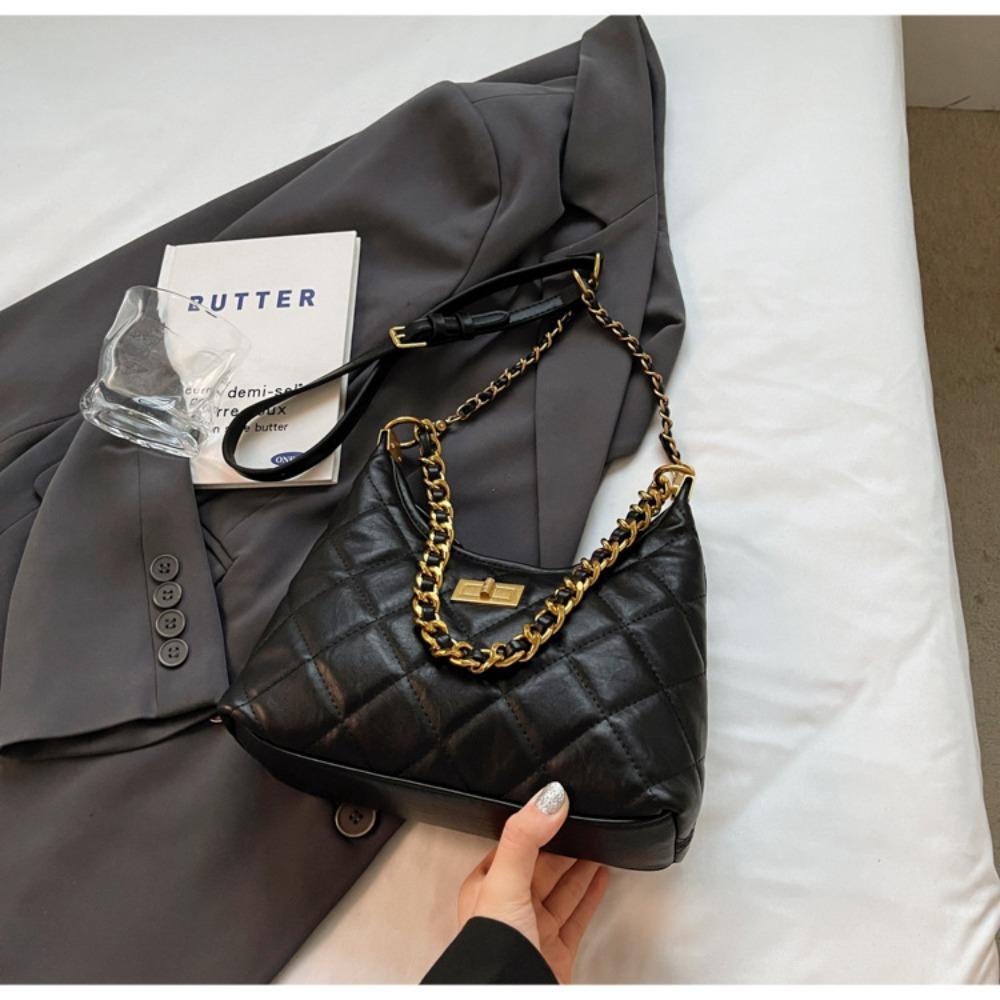 

High-texture spring new versatile tote women s small fragrant wind rhombus chain bag single shoulder crossbody portable large bag