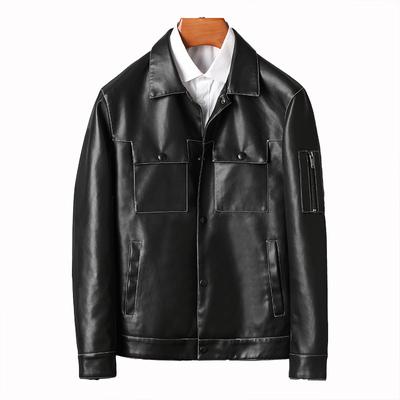 Leather Jacket for Men Autumn and Winter New Men's Leather Jacket Jacket Men's Korean Style Casual Simple Men's Leather Jacket