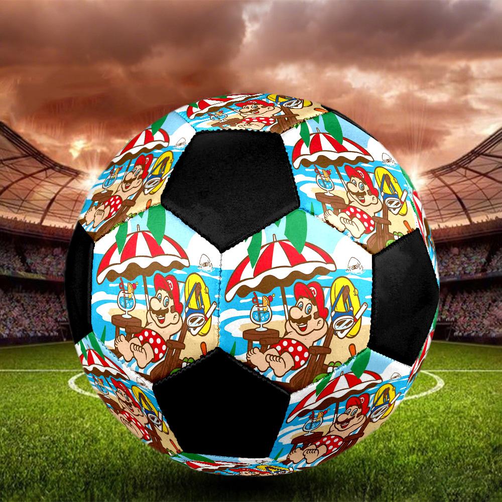 Super Mario2 Soccer Ball Colorful All Ages Machine Stitched PVC Competition Ready Durable High-Bounce.SIZE5