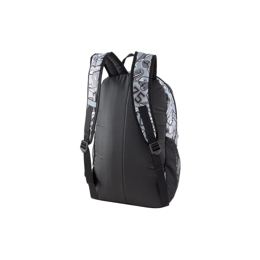 Puma Fashion Print Pattern Zipper Closure Fabric Backpack Unisex Backpacks Light-Gray 079133-10
