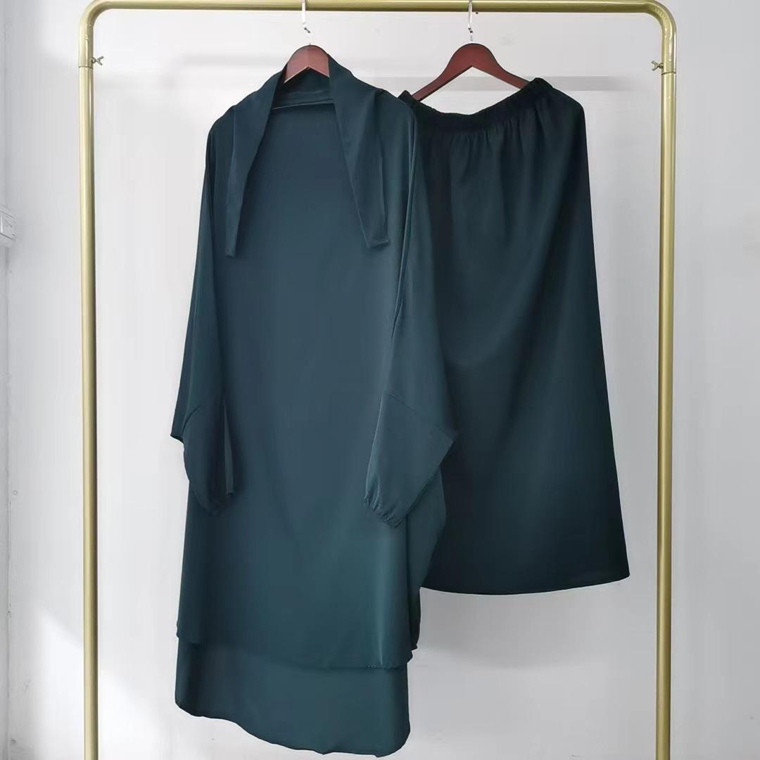 

Ближневосточный халат с капюшоном Yiduoduo: Однотонный костюм-двойка с боковыми карманами One Size