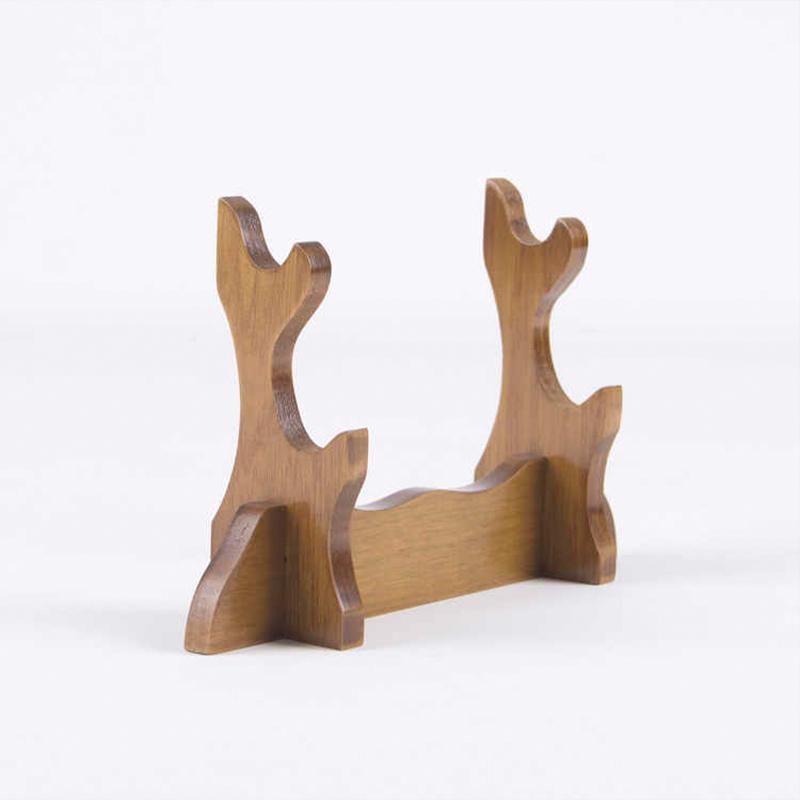 Massivt Trä Svärdställ Hållare Japansk Katana Samurajsvärd Tanto Kniv Cosplay Svärd Trollstav Förvaringsställ Fäste