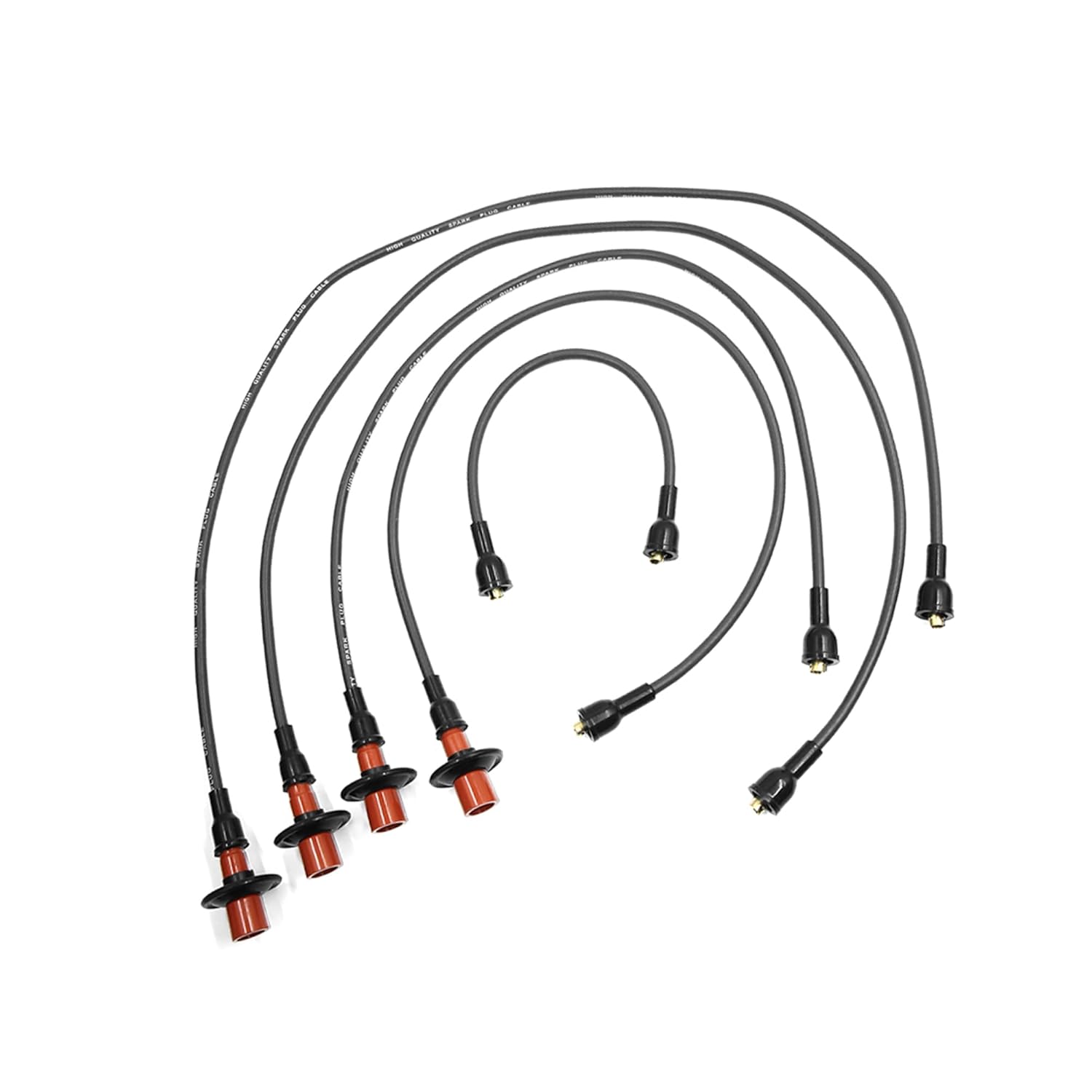 Car Spark Plug Wires 09001 Ignition Cable Wire for Volkswagen Beetle 1950-1978 Silicone Metal Black(Set of 5)