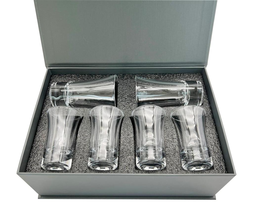 BA BON APPETIT Shot Glass Set (4 X 35ml and 2 X 70ml) - Perfect for Cocktails, Whiskey, and Chilled Drinks. Thick-Bottomed and High-Quality Box.