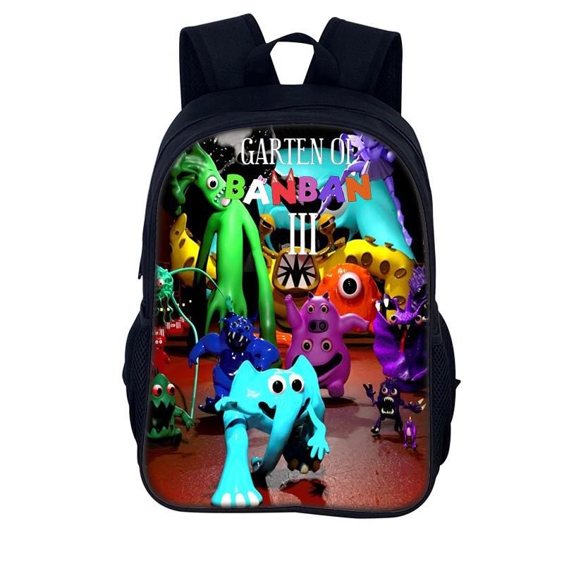 Garten Of Banban 3 40cm Cute And Colorful Cartoon Print Nylon Backpack For Boys And Girls Ideal For School