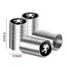 Aluminum Alloy Car Tire Valve Stem Caps Wheel Valve Accessories For Peugeot 408 308 5008 Landtrek 208 3008 2008 Rifter 508 301