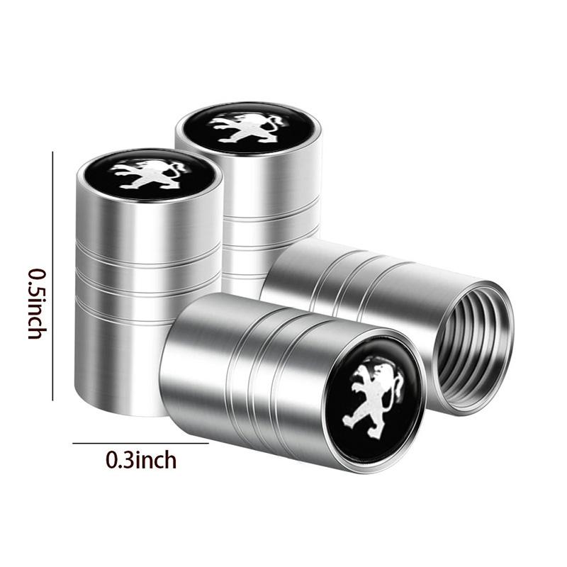 Aluminum Alloy Car Tire Valve Stem Caps Wheel Valve Accessories For Peugeot 408 308 5008 Landtrek 208 3008 2008 Rifter 508 301