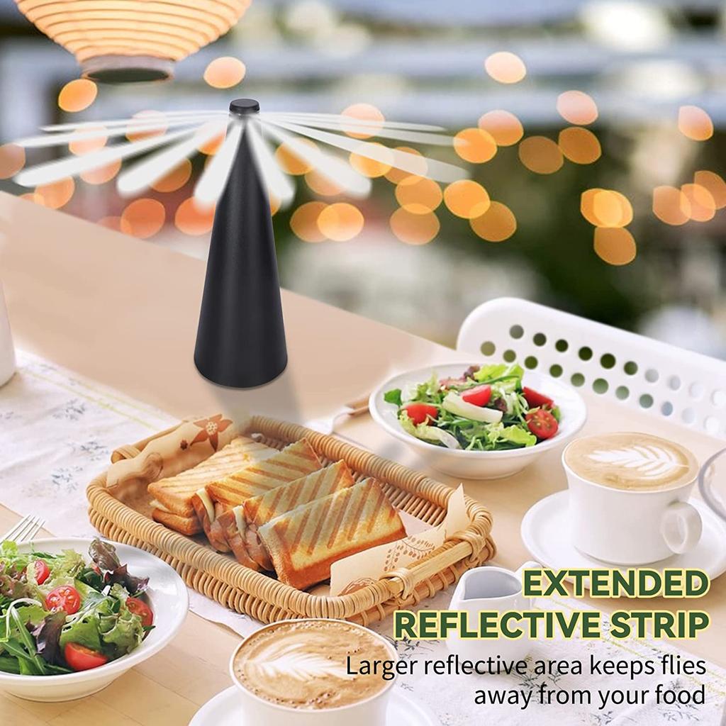 Fly Fans for Tables with Soft Blades, USB or Batteries Powered, Soundless and Portable Fly Fan Keeps Your Food Clean